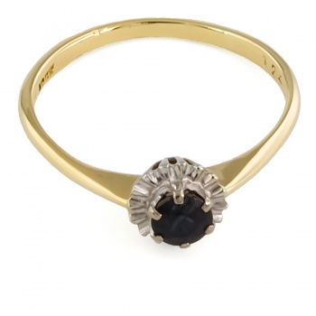 18ct gold Sapphire Ring size P
